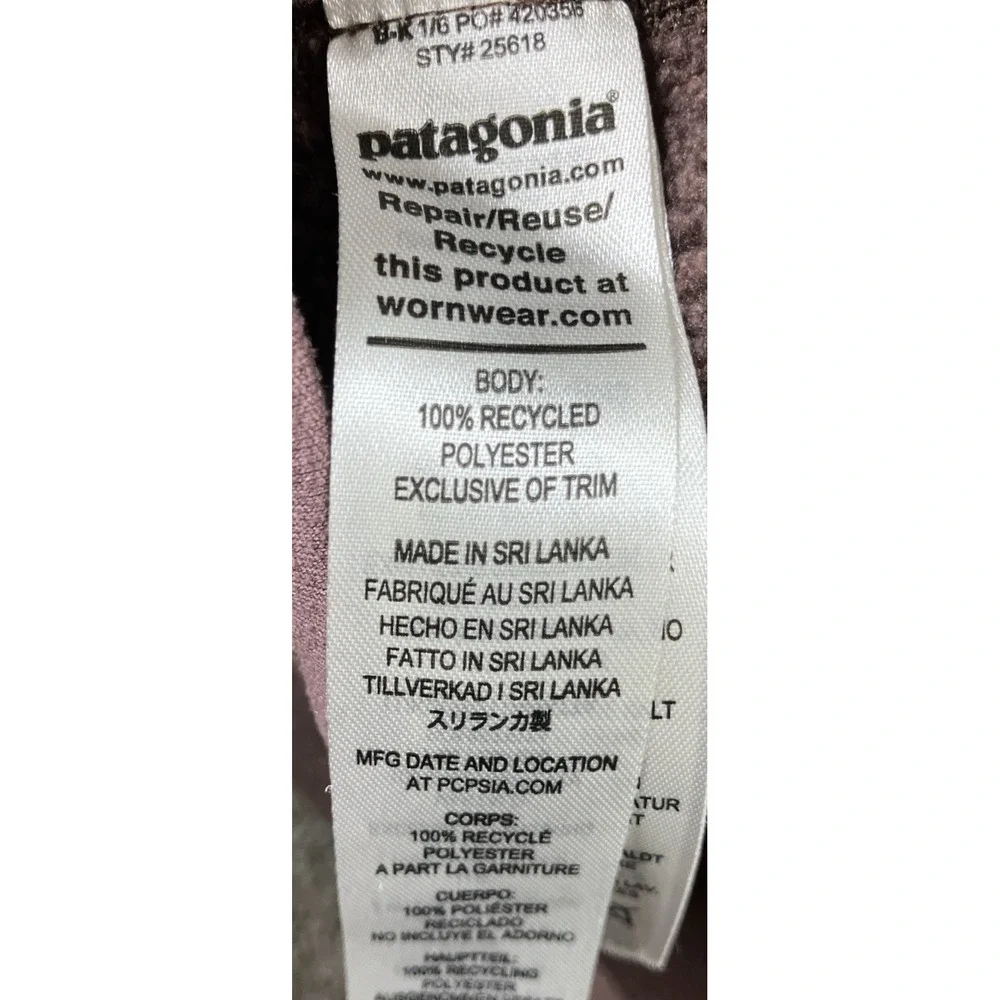 Patagonia Women's Better Sweater 1/4 Zip Brown Size Medium Arm Zip Pocket - Picture 8 of 12